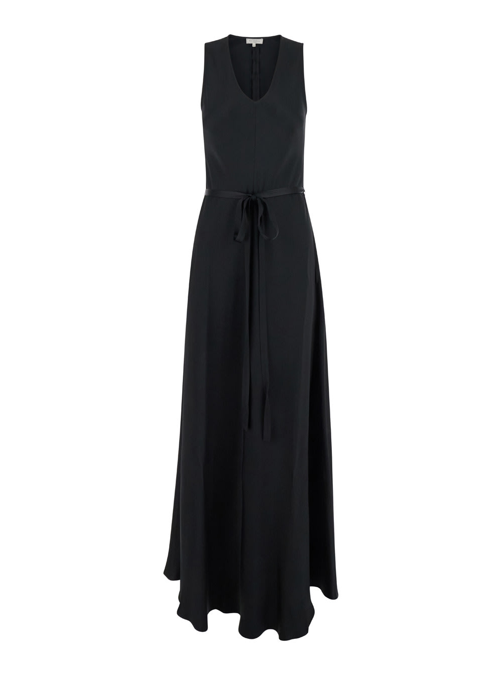 Antonelli luxor Black Long Dress With Bow In Fabric Woman