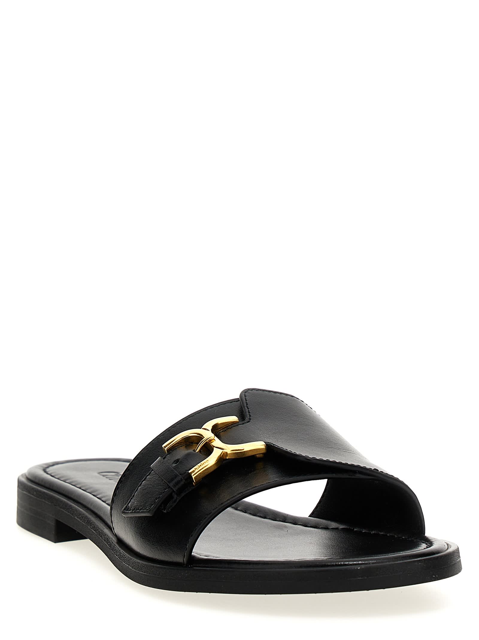 Shop Chloé Marcie Sandals In Black