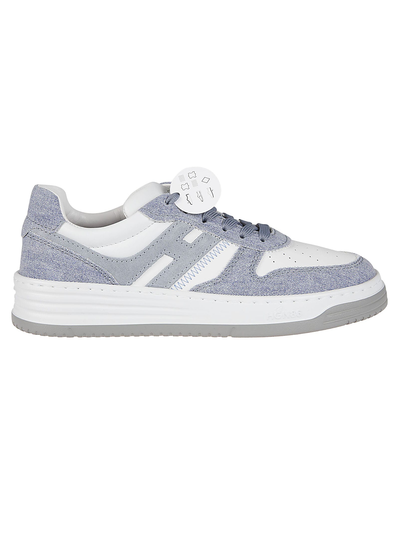 Hogan H630 Low-top Sneakers In K Bianco/jeans Medio
