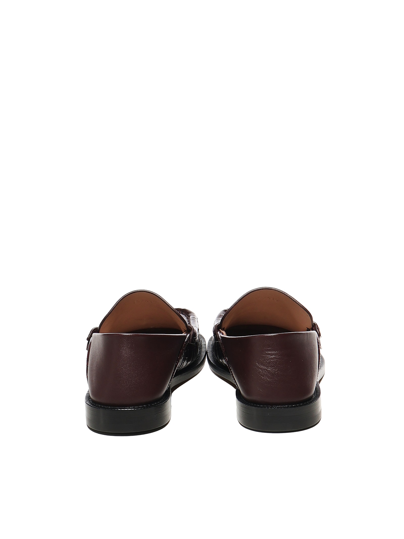 Loewe Campo Collapsible-heel Croc-effect Leather Loafers