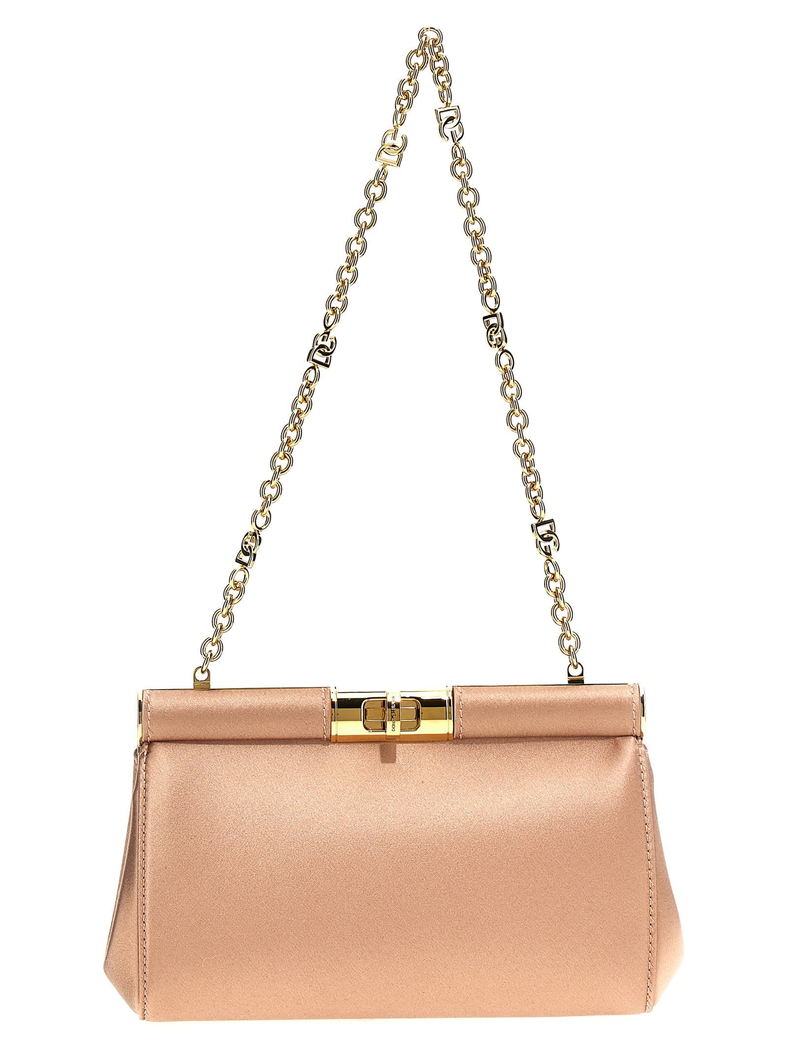 Shop Dolce & Gabbana Marlene Small Shoulder Bag In Beige