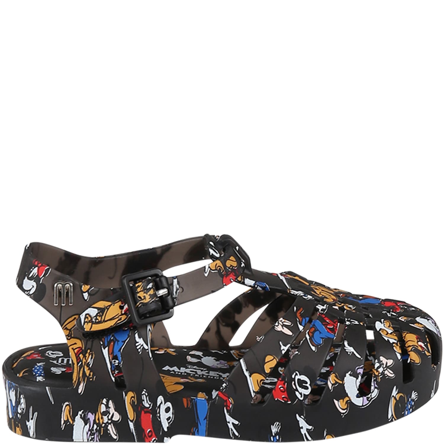 Melissa Kids' Black Sandals For Boy With Disney Characters