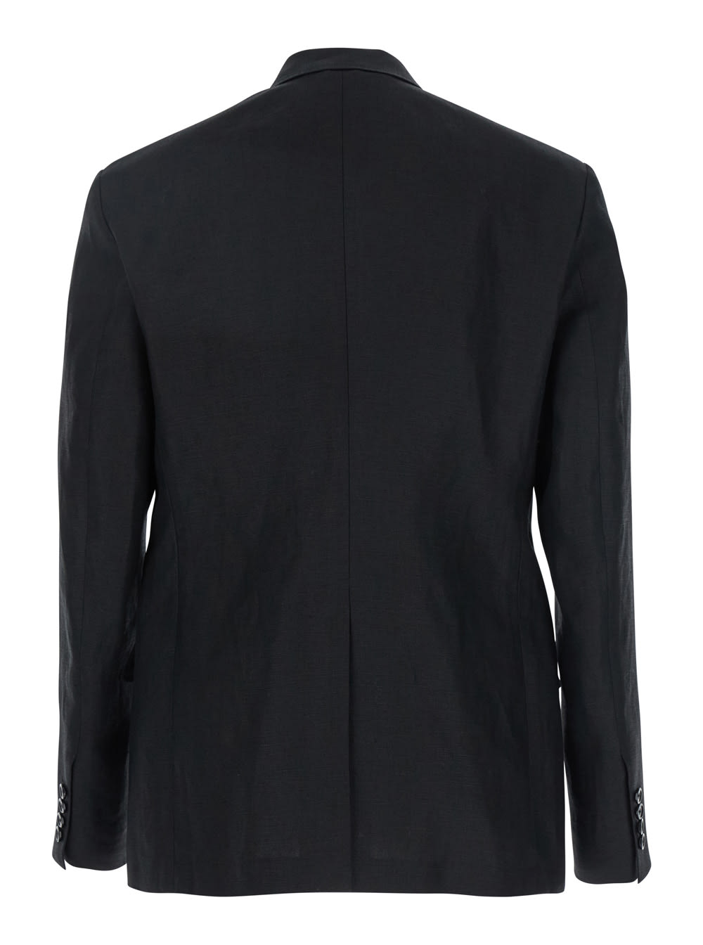 Dolce & Gabbana Black Double-breasted Jacket With Peak Revers In Black