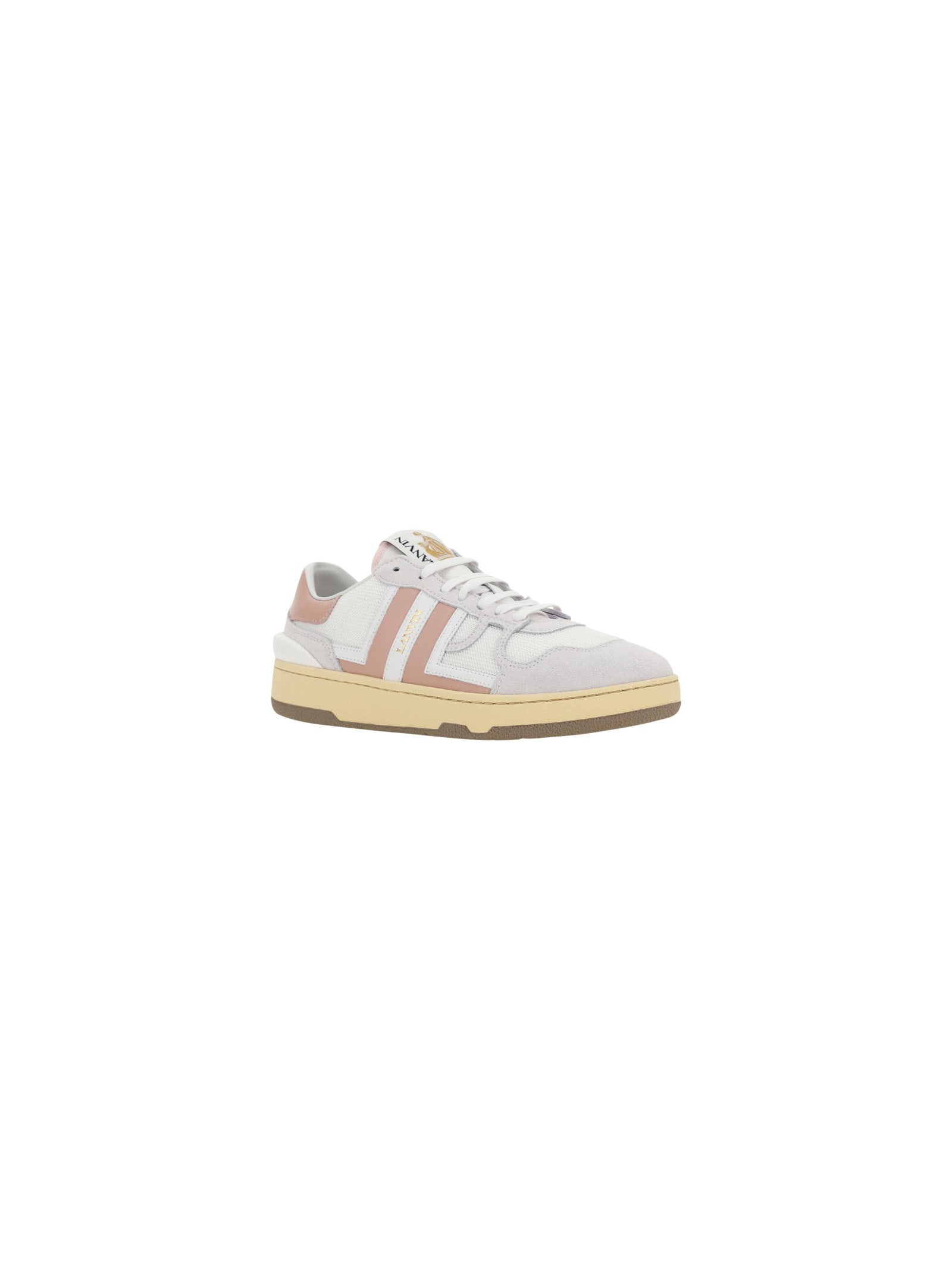 Shop Lanvin Clay Sneakers In White/nude