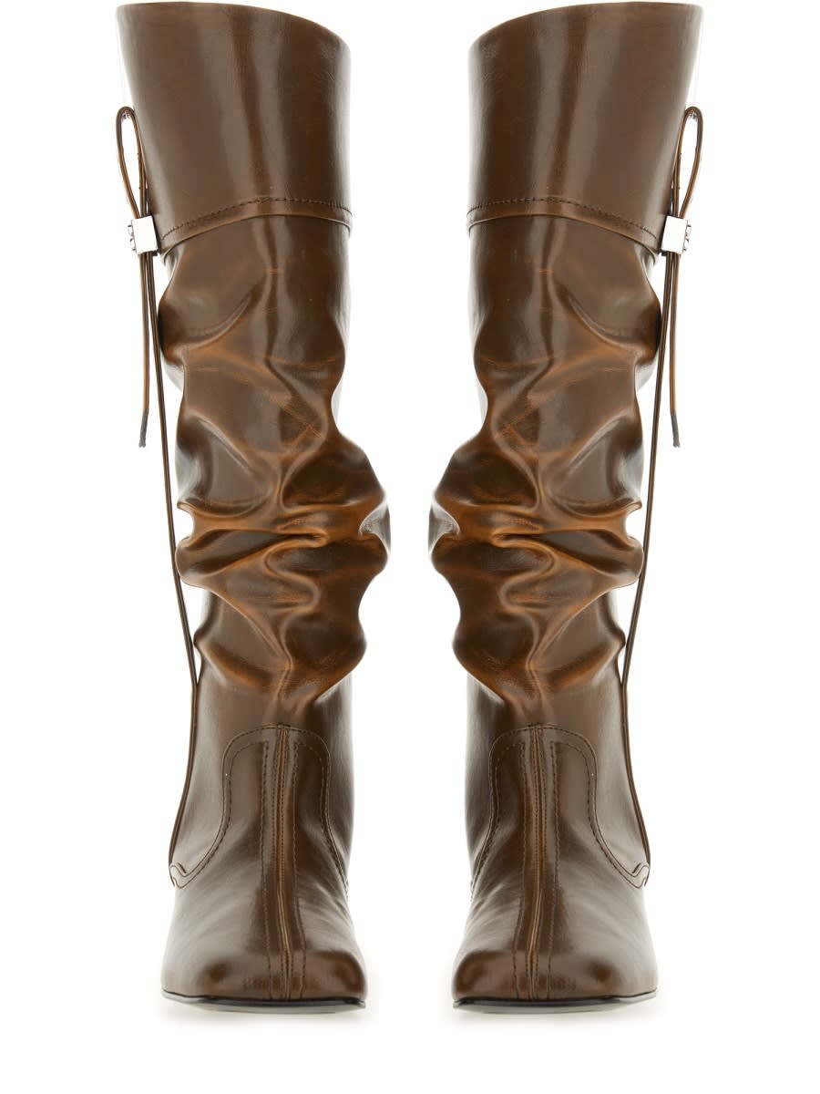 Ganni Slouchy Boot Butterfly In Brown