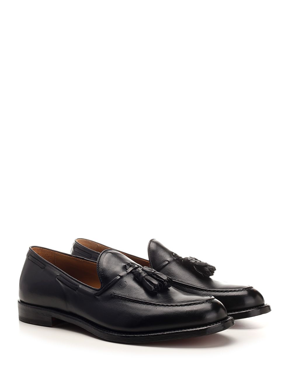 CORVARI LEATHER LOAFER WITH TASSELS