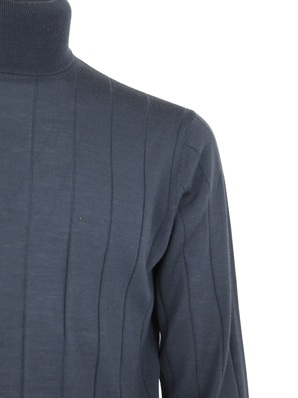 Shop Filippo De Laurentiis Royal Merino Long Sleeves Turtle Neck Sweater In Steel