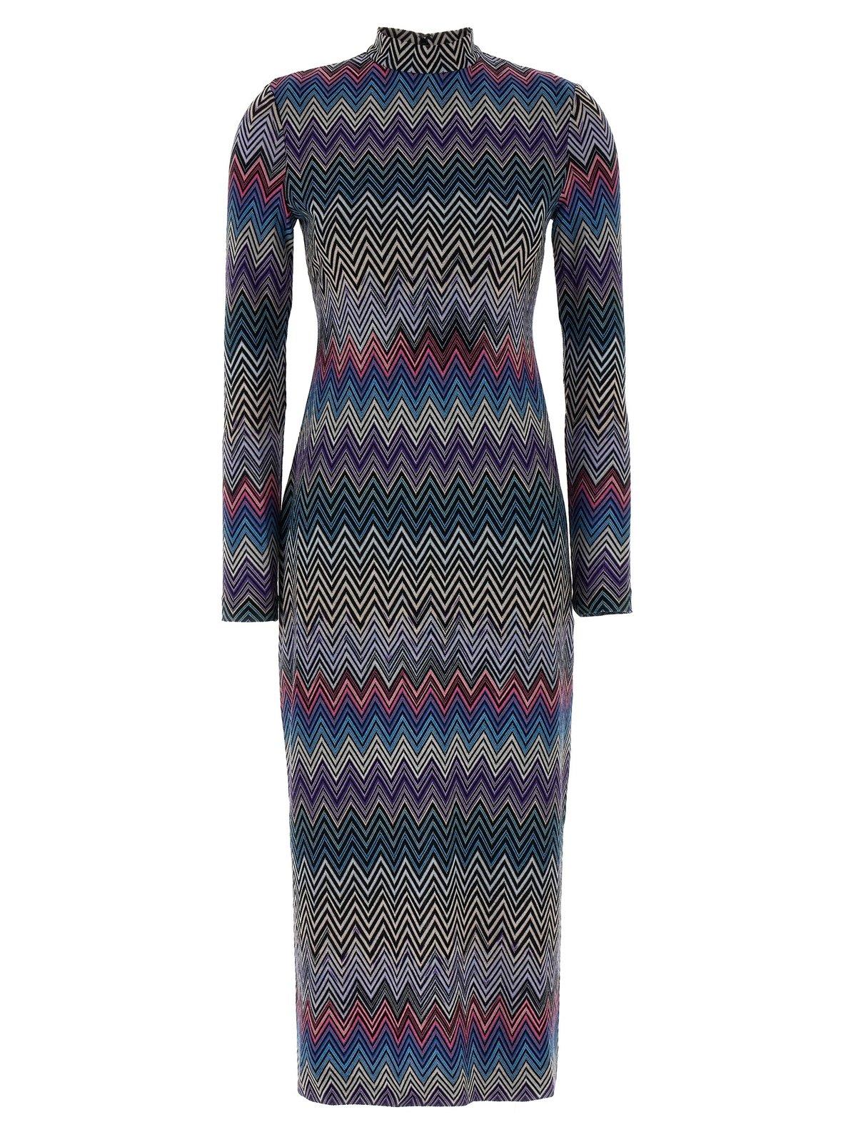 Shop Missoni Zig-zag Maxi Dress In Multicolour