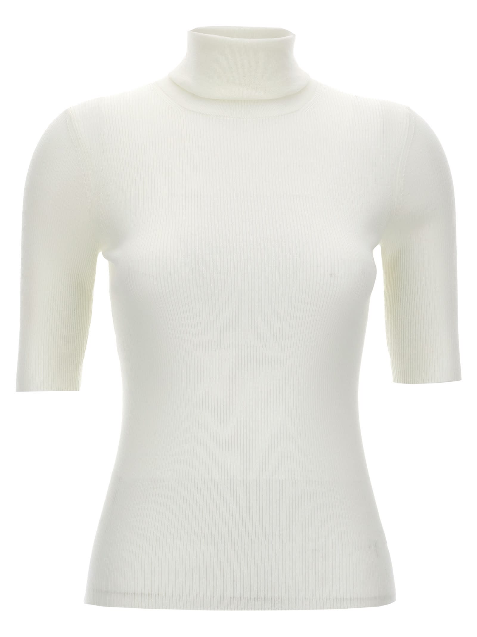 Shop Theory Leenda R Sweater In New Ivory