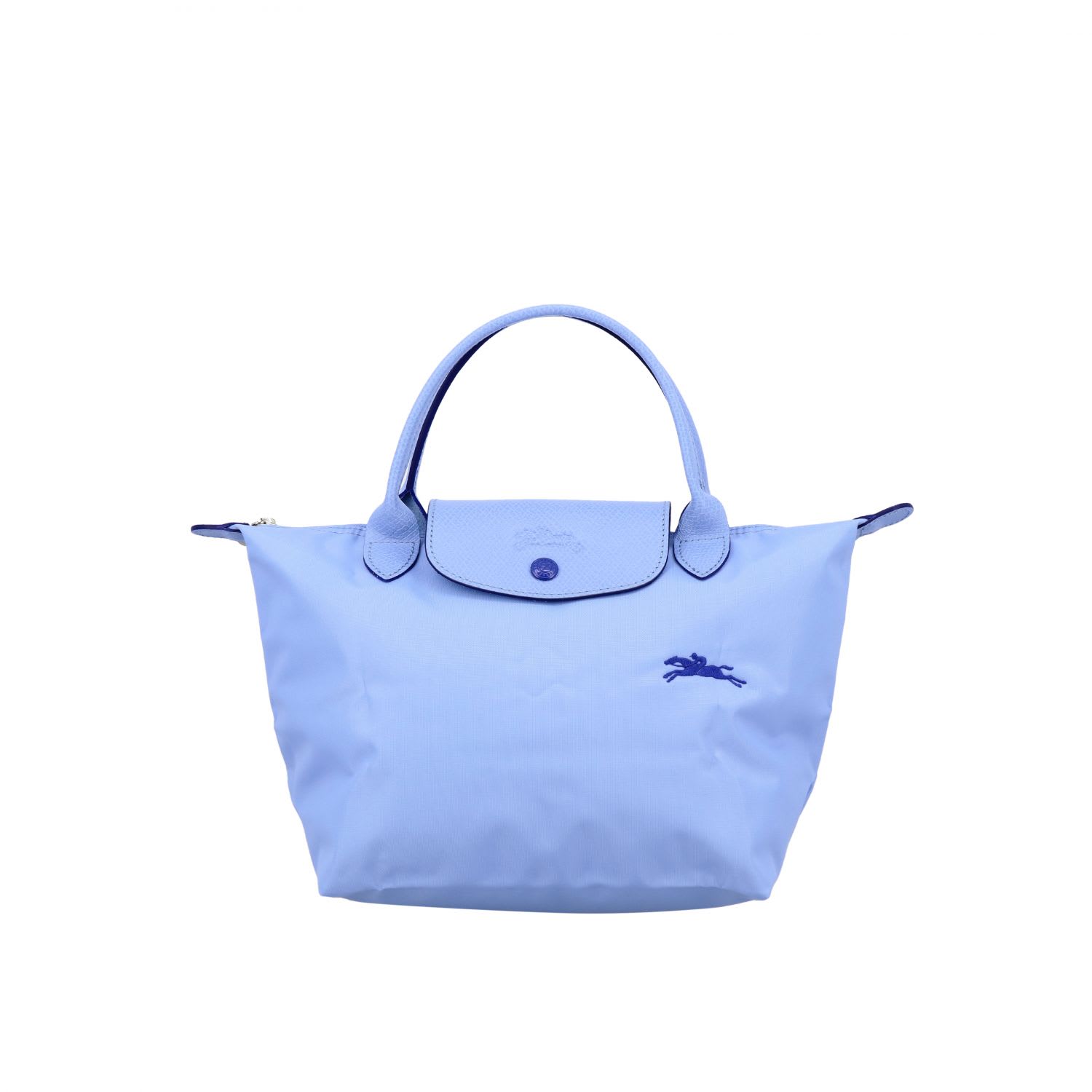 Click to view more detailed imagery on our partner's website Longchamp Bag In Nylon With Logo In Gnawed Blue
