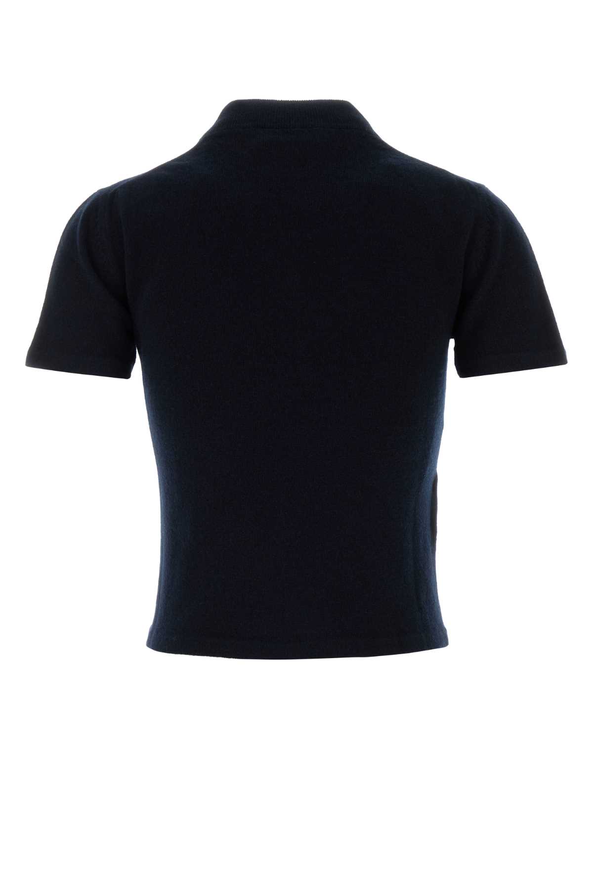 Miu Miu Mock-neck Cashmere Sweater In Blue