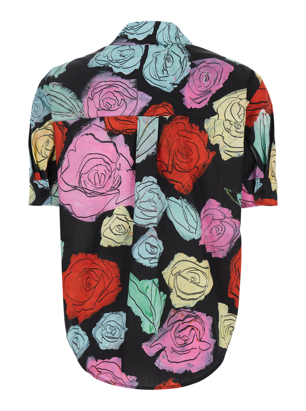 Marni Multicolor Shirt With All-over Rose Print And Chest Pocket In Cotton Woman In Multicolor