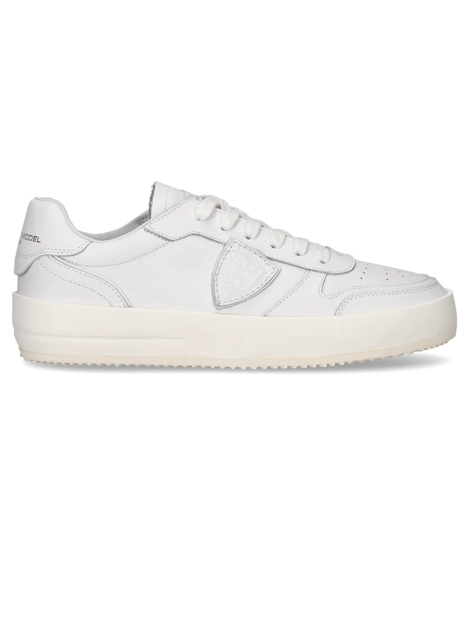 Nice Low-top Sneakers In Leather, White