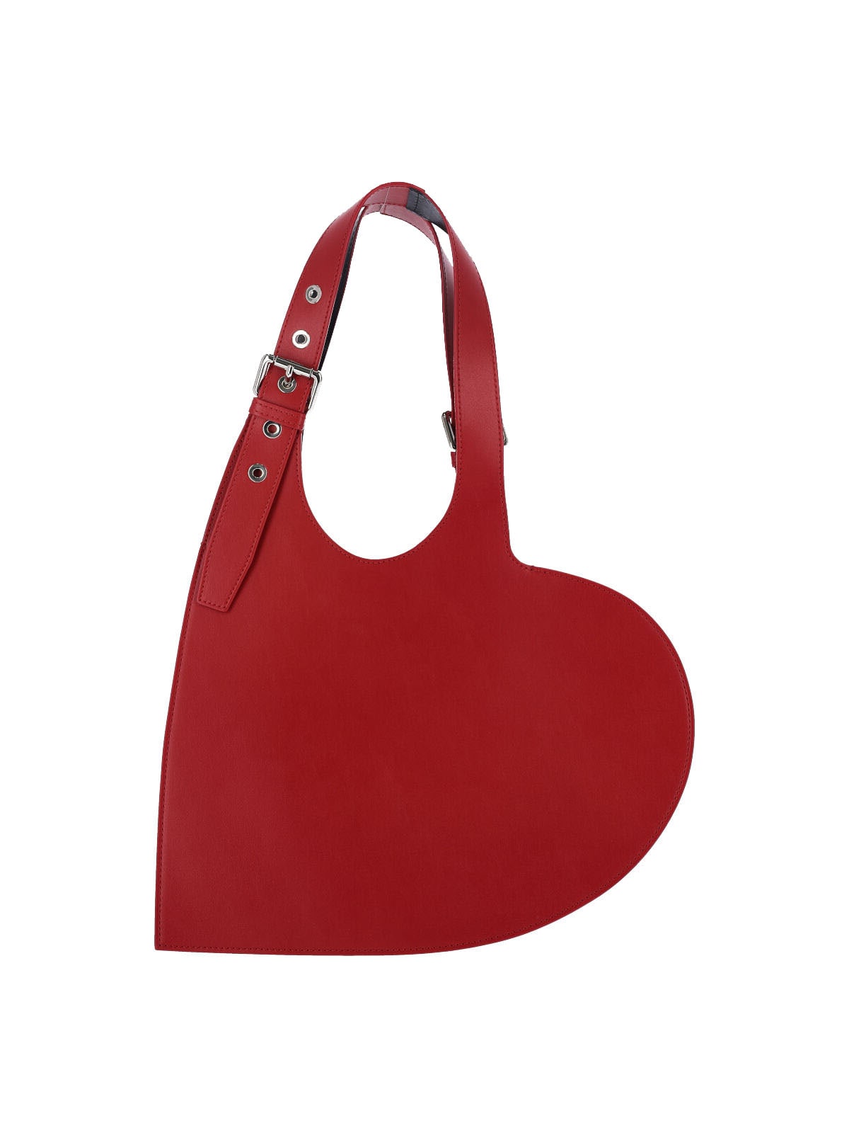 Coperni Red Belt Heart Tote In Red