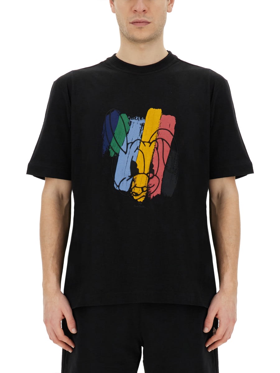 Shop Ps By Paul Smith Rabbit T-shirt In Black