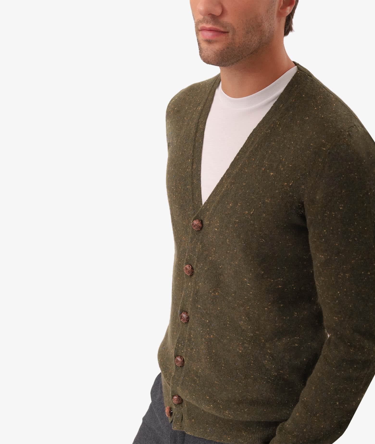 Shop Larusmiani Cardigan Merino Sweater In Teal