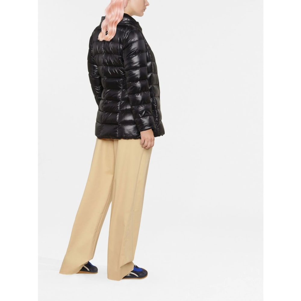 Herno Quilted Puffer Jacket With High Collar In Black