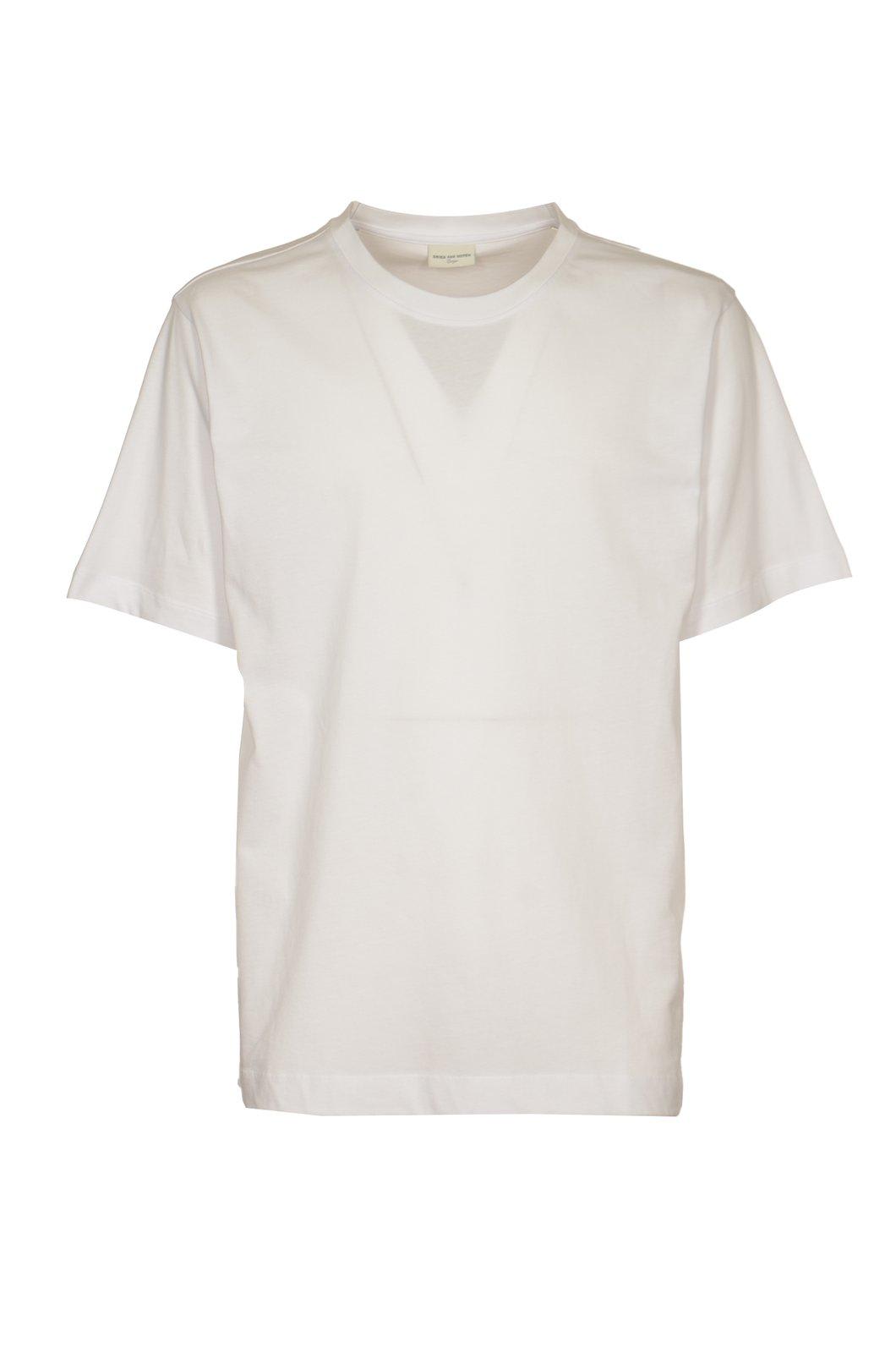 Dries Van Noten Short-sleeved Crewneck T-shirt In White