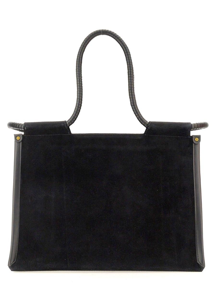 Shop Isabel Marant Toledo Logo Embroidered Tote Bag In Black