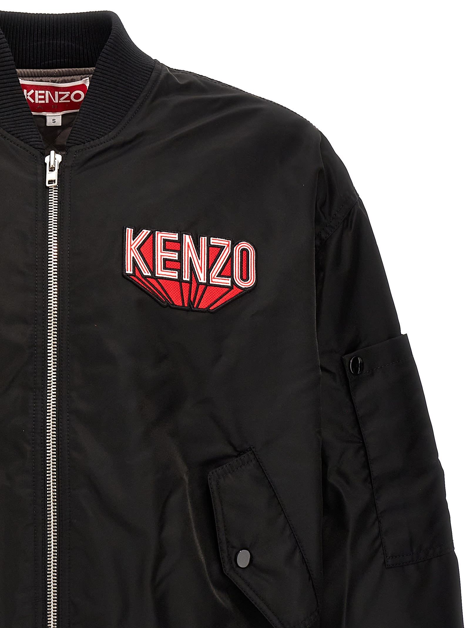 Shop Kenzo 3d Bomber Jacket In Black