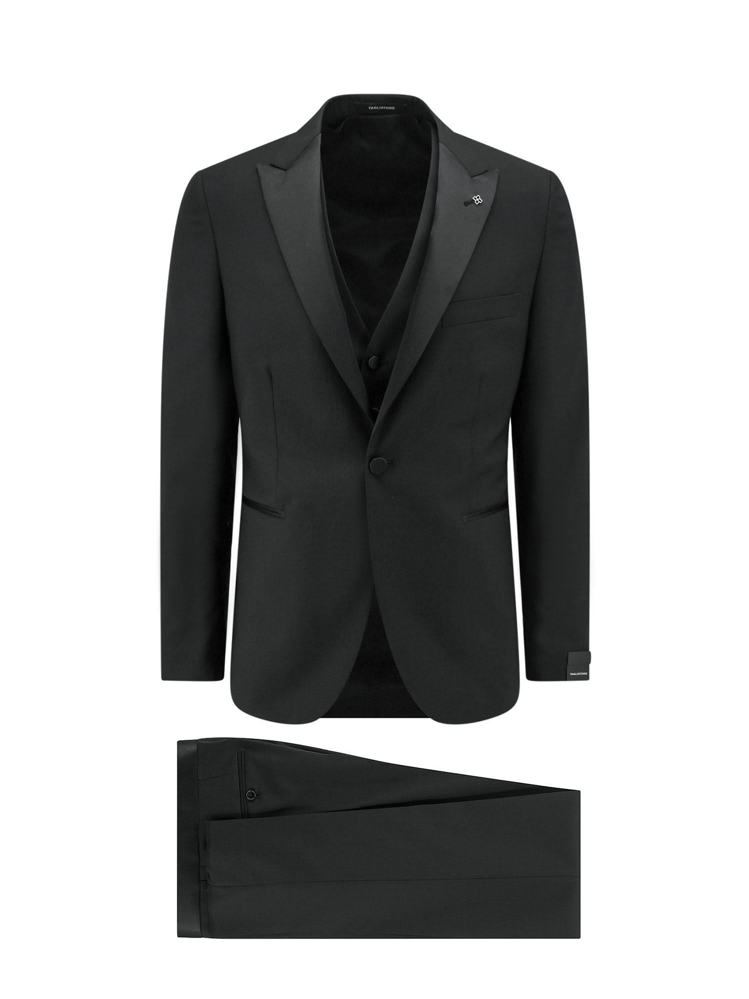 Shop Tagliatore Tuxedo In Black
