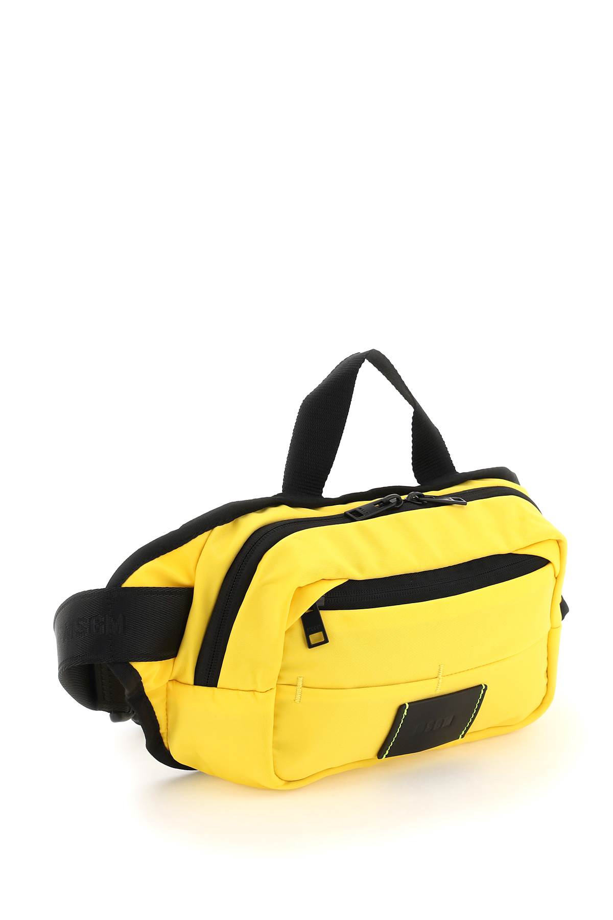 Shop Msgm Nylon Beltpack In Yellow (yellow)