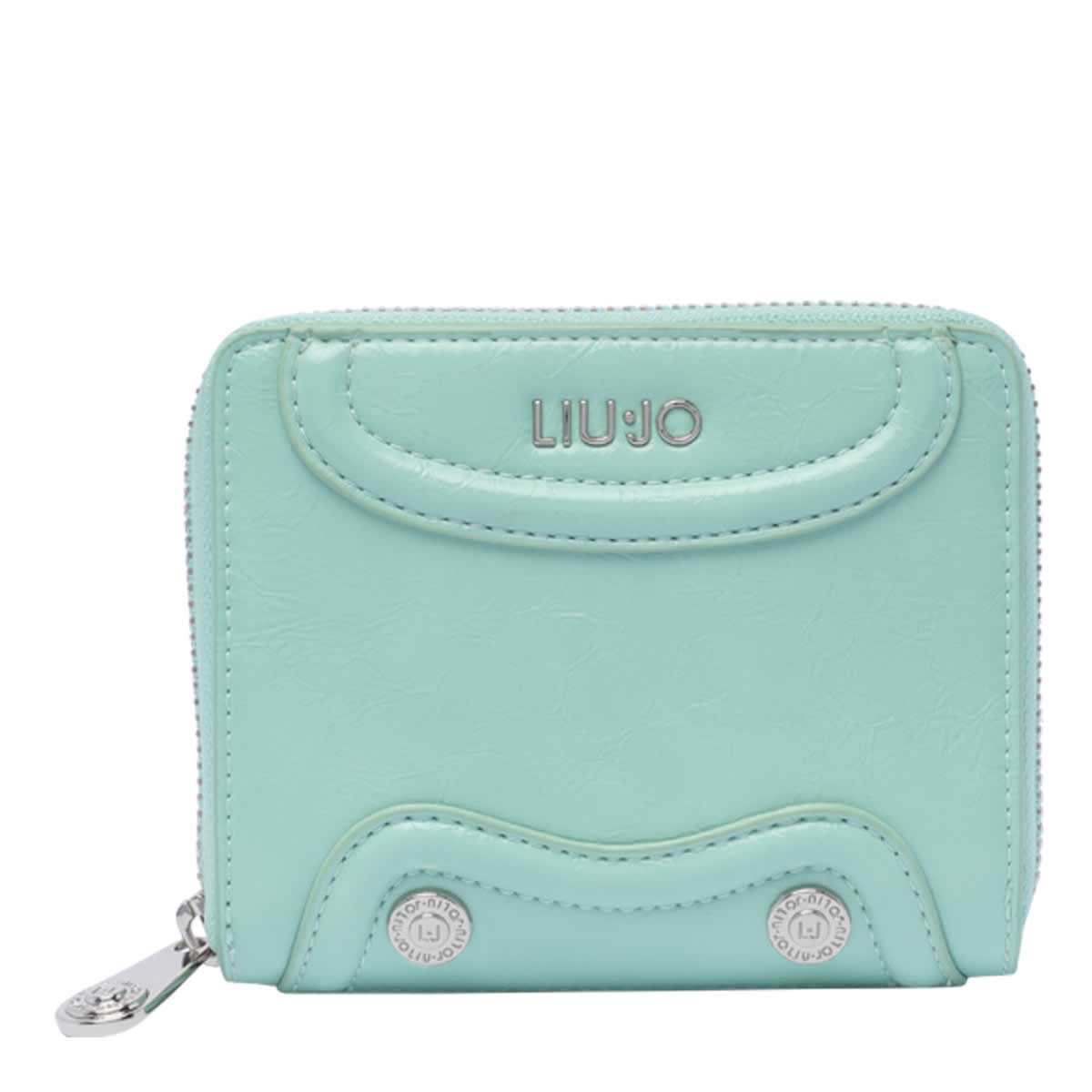 Shop Liu •jo Logo Wallet In Blue
