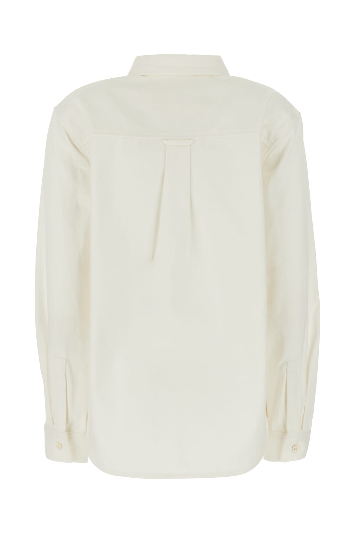 Shop Jil Sander Ivory Denim Oversize Shirt In 102