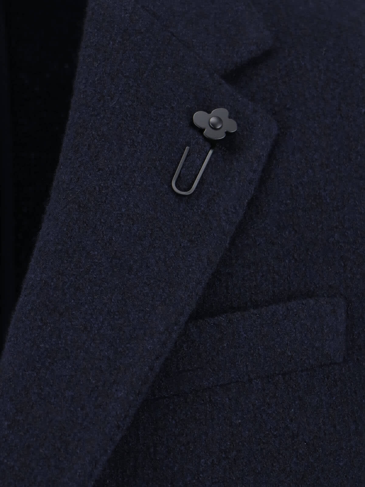 Lardini Single-breasted Virgin Wool Blend Blazer In Blue