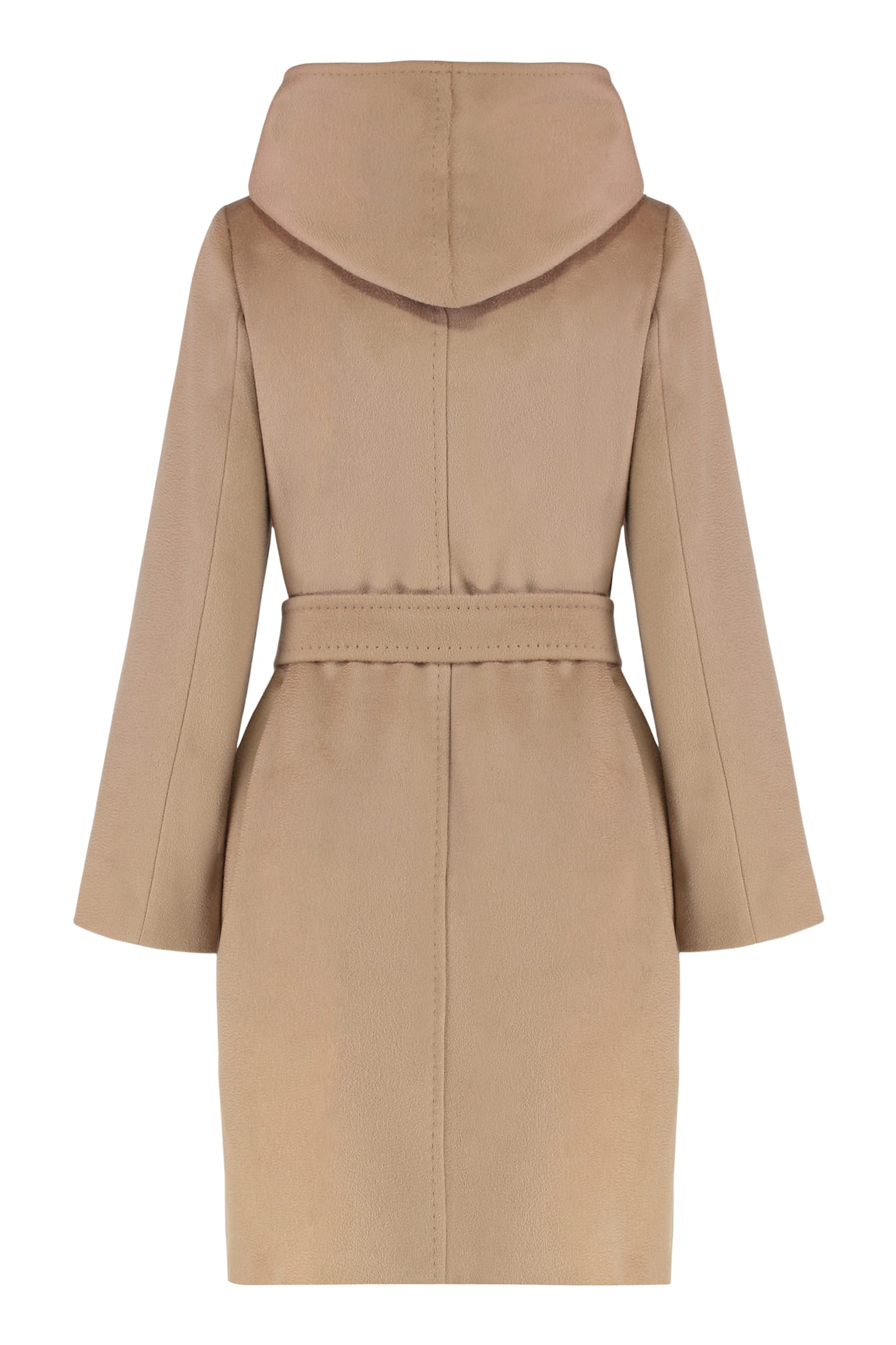 Max Mara Studio Newmang Wool Coat In Brown