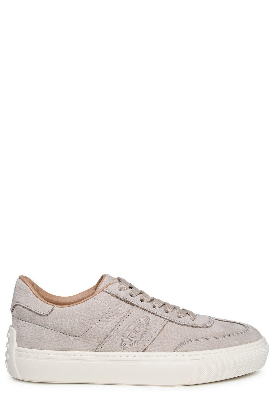 Shop Tod's Round Toe Lace-up Sneakers In C006