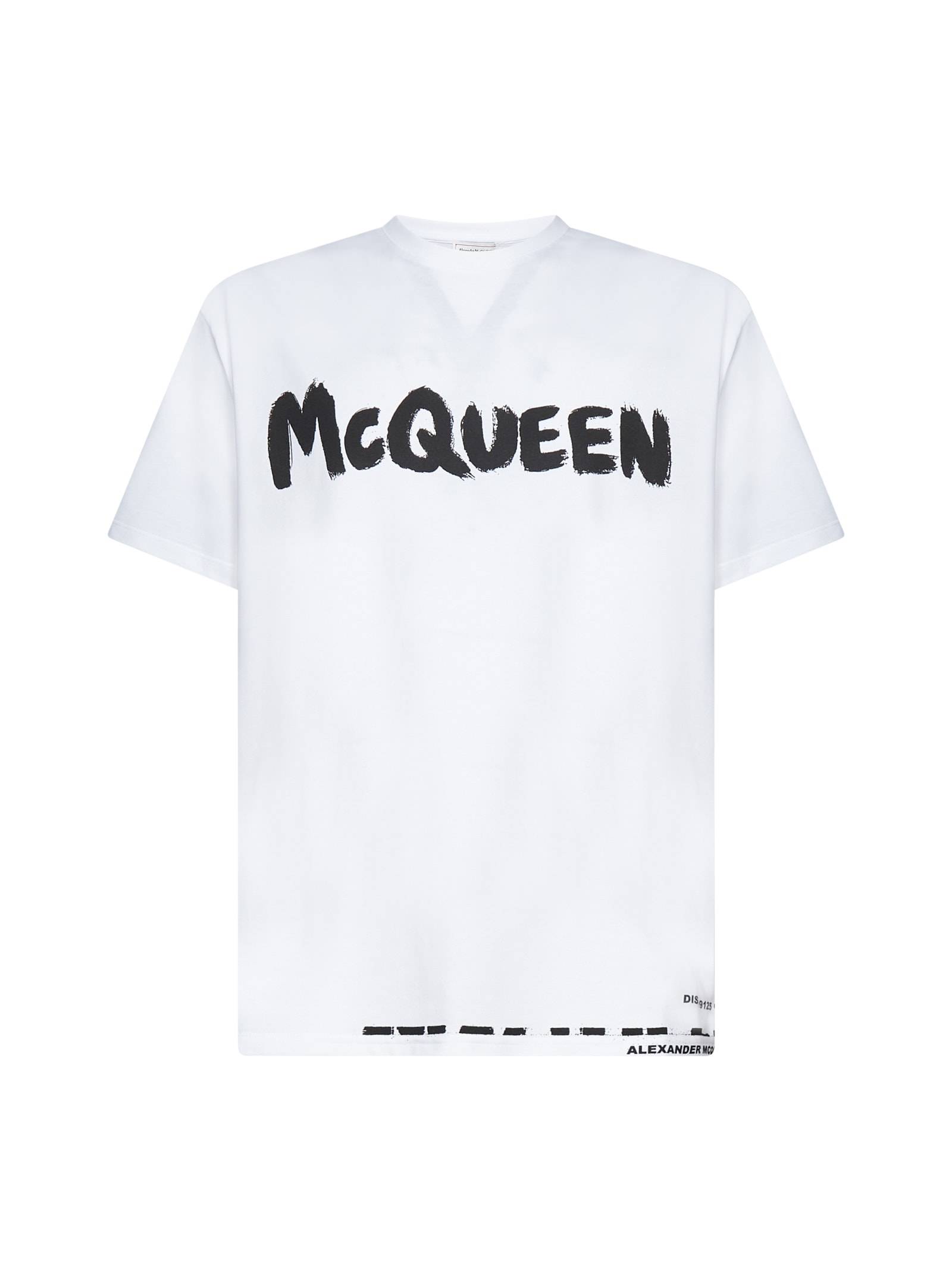 Alexander Mcqueen Printed Cotton T-shirt In White
