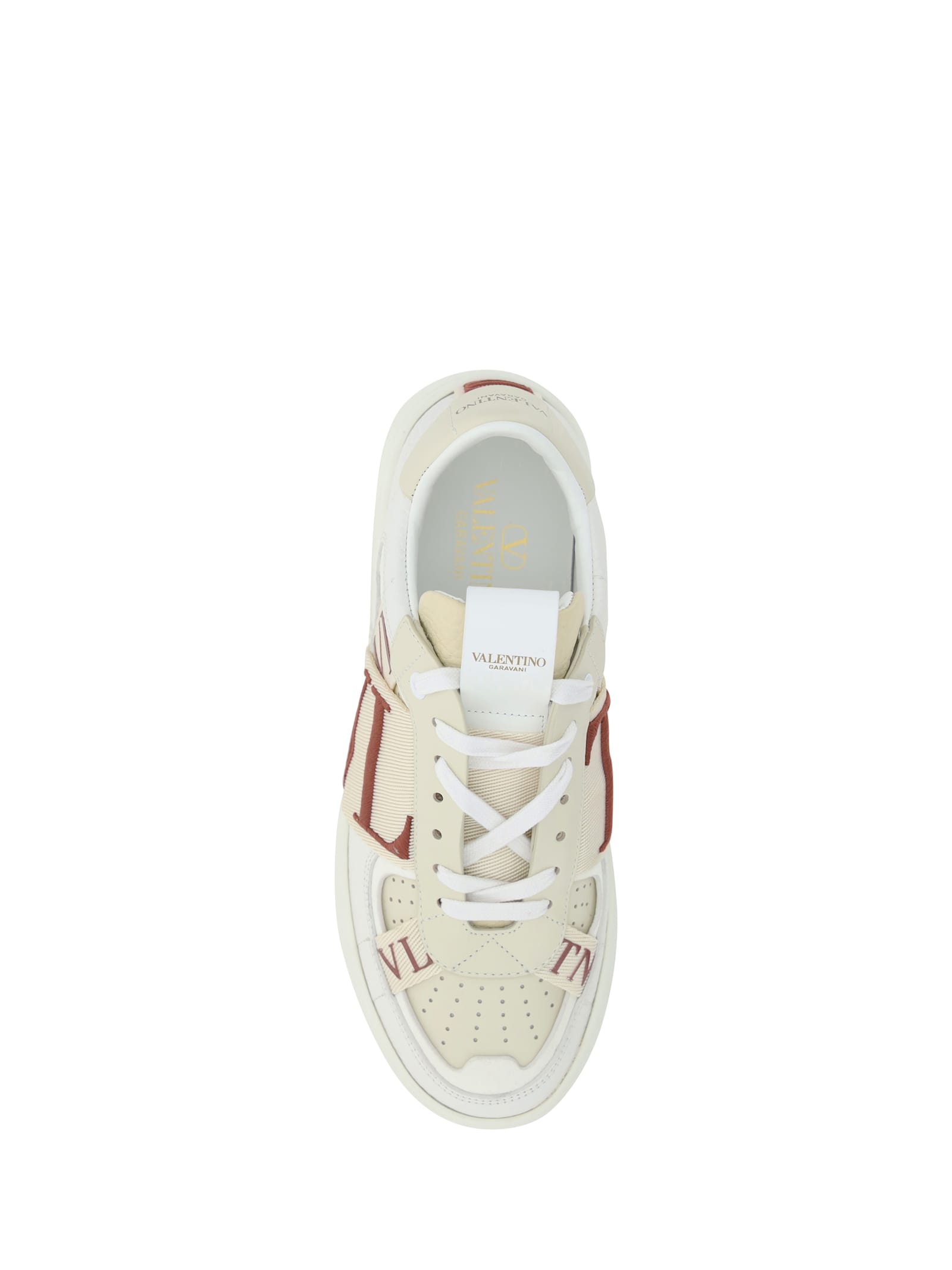 Shop Valentino Garavani Vl7n Sneakers In Bianco/ivory-rose Brown/l.ivory/ivory/bi