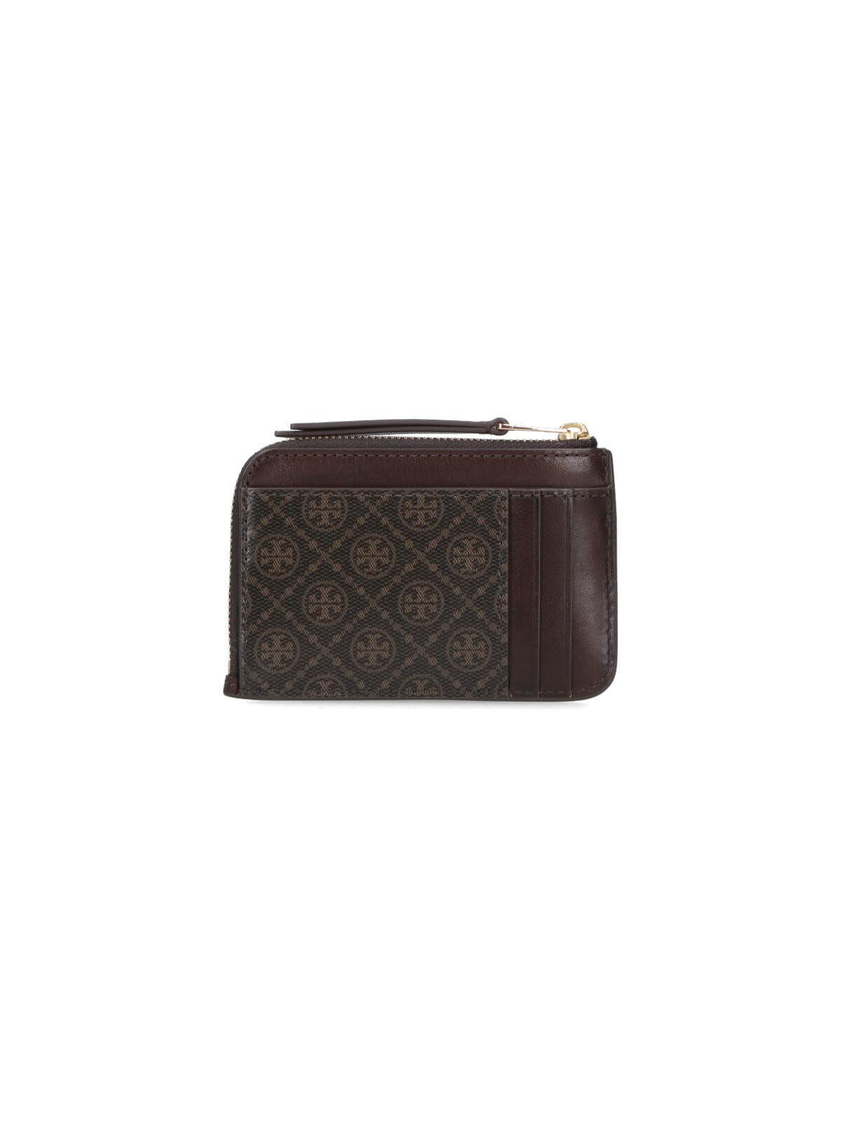 Tory Burch T Monogram Card Holder In Brown