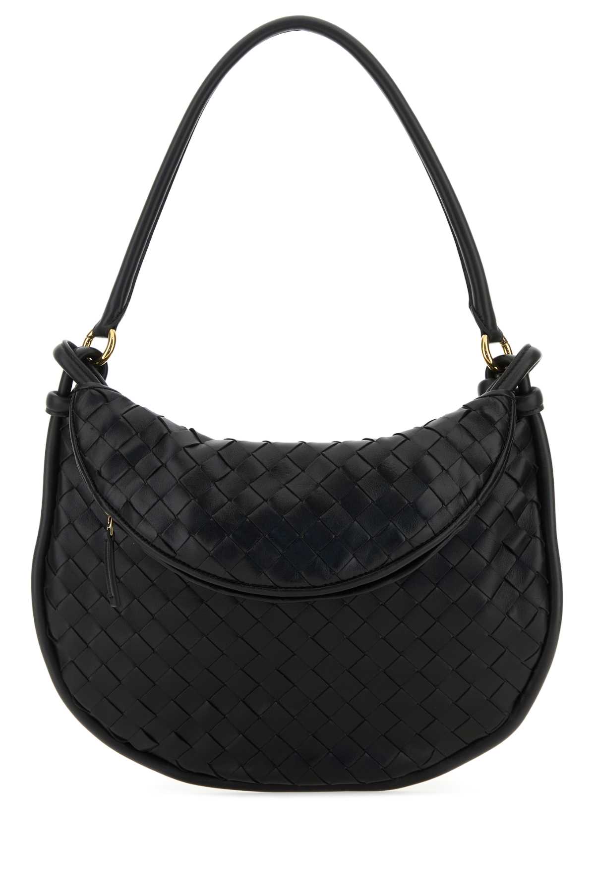 Bottega Veneta Black Leather Medium Gemelli Shoulder Bag