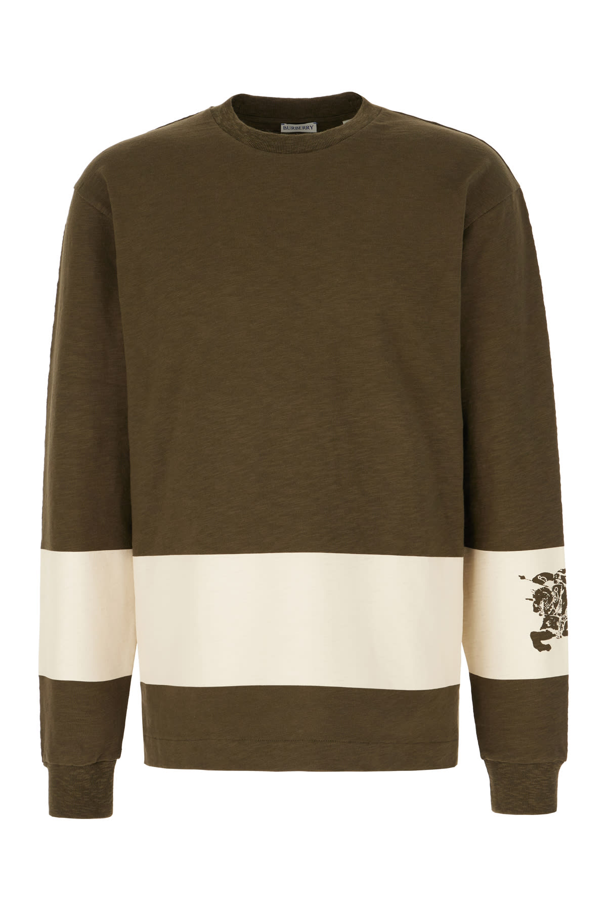 Shop Burberry Two-tone Cotton Oversize Sweatshirt In Loch