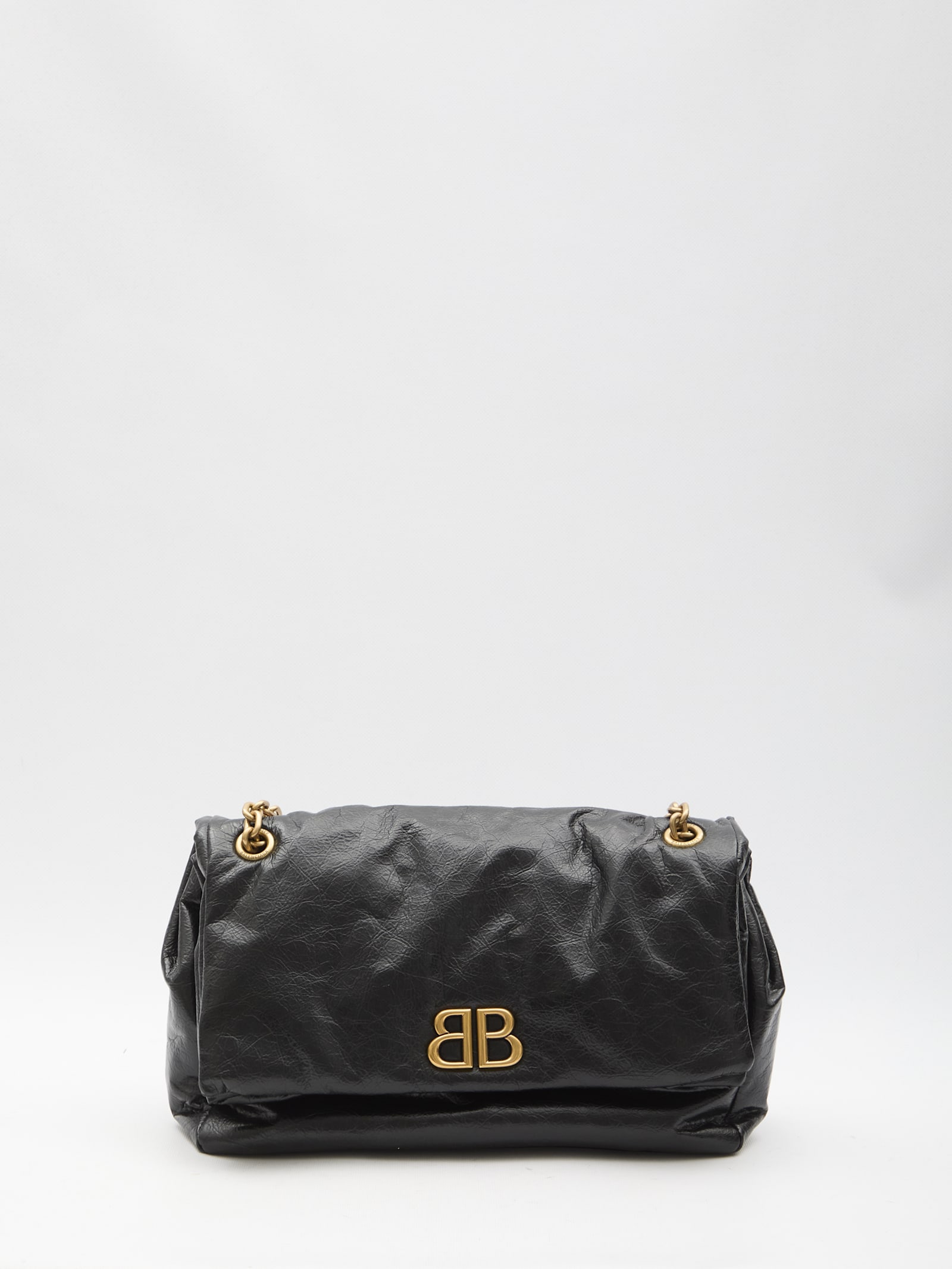 Shop Balenciaga Medium Monaco Bag In Black