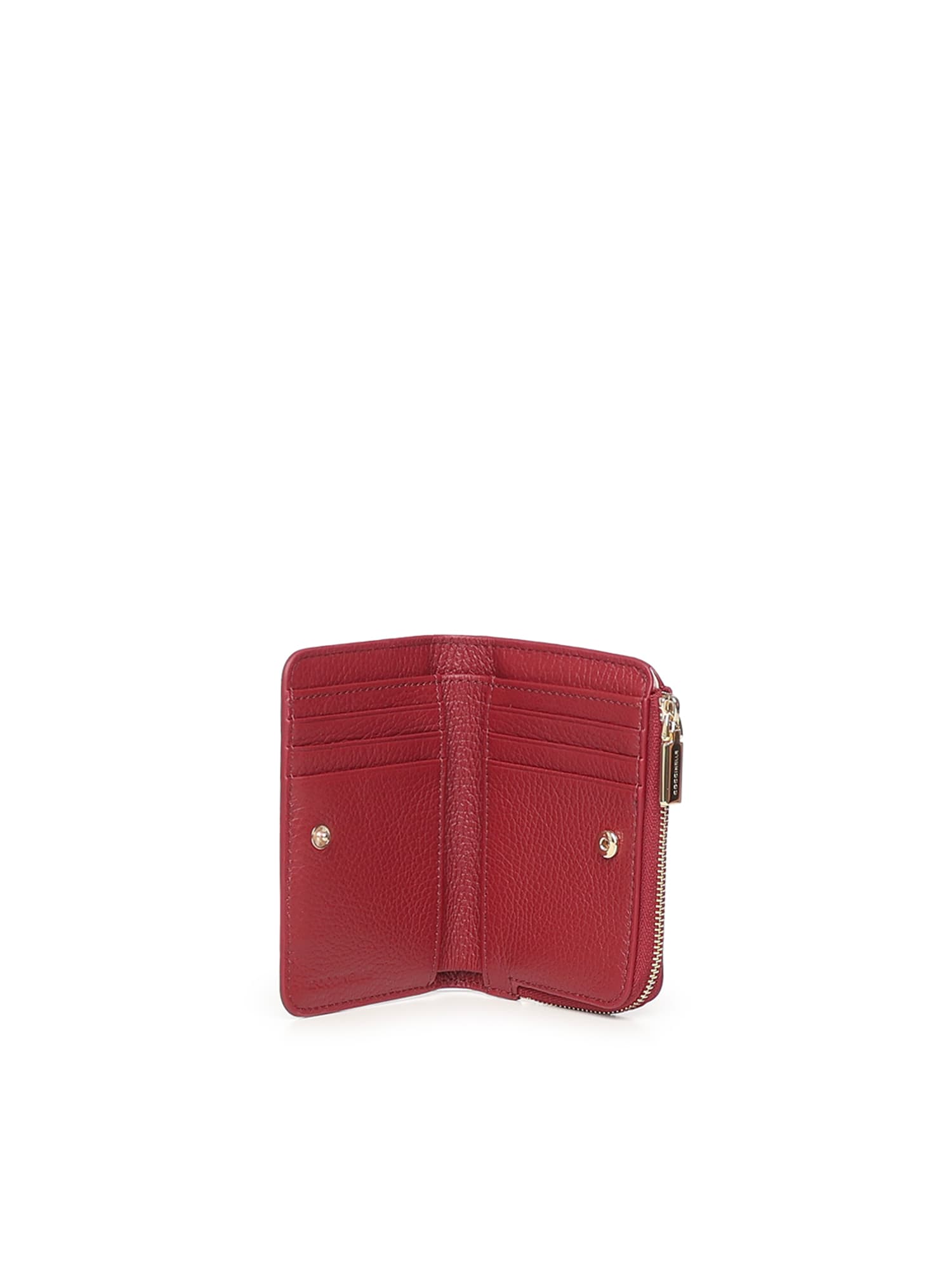 Coccinelle Soft Wallet With Zip In Red