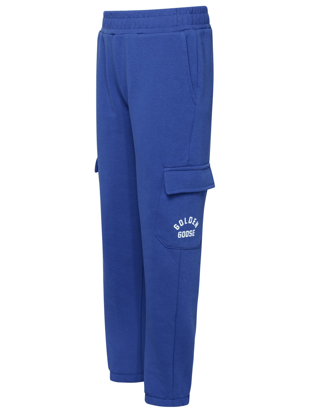 Shop Golden Goose Blue Cotton Pants