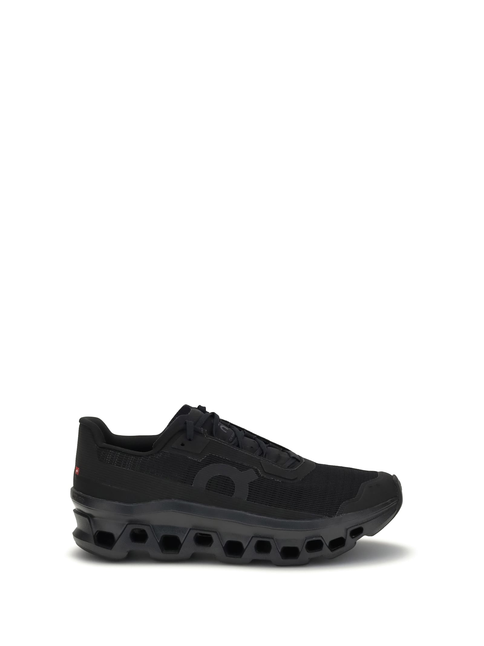 On Cloudmster Void Rubber-trimmed Mesh Running Sneakers In Black