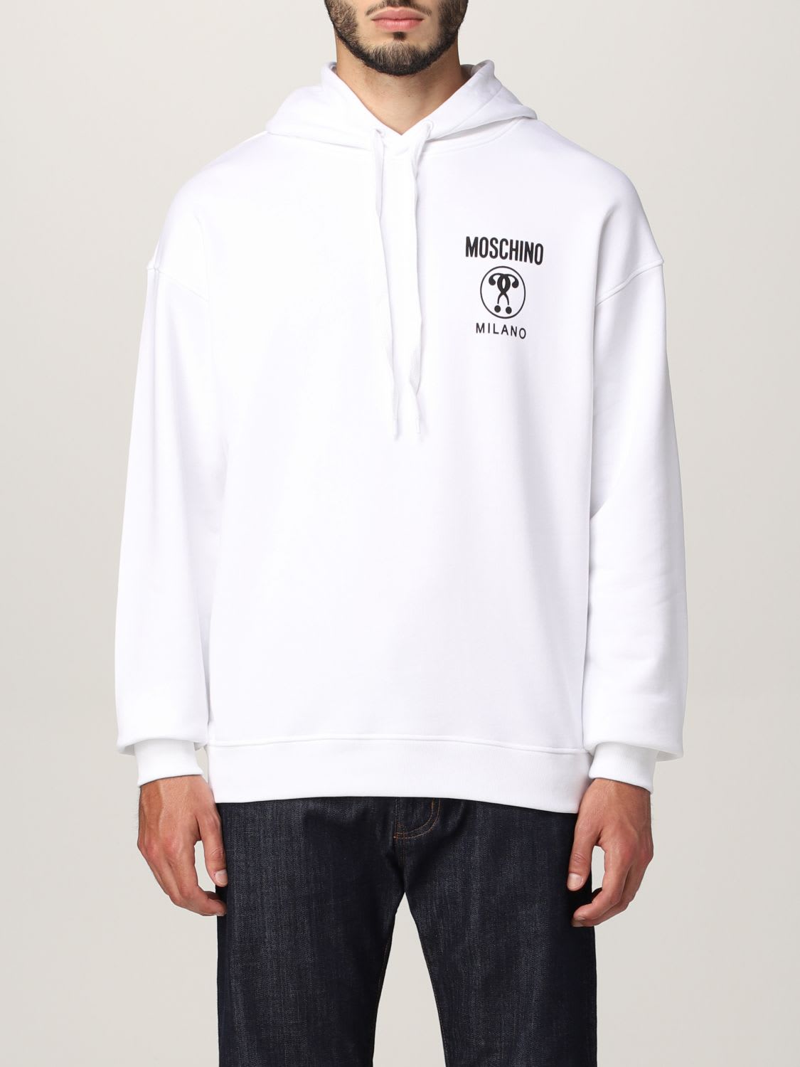 Moschino Couture Sweatshirt Double Question Mark Moschino Couture Cotton Sweatshirt