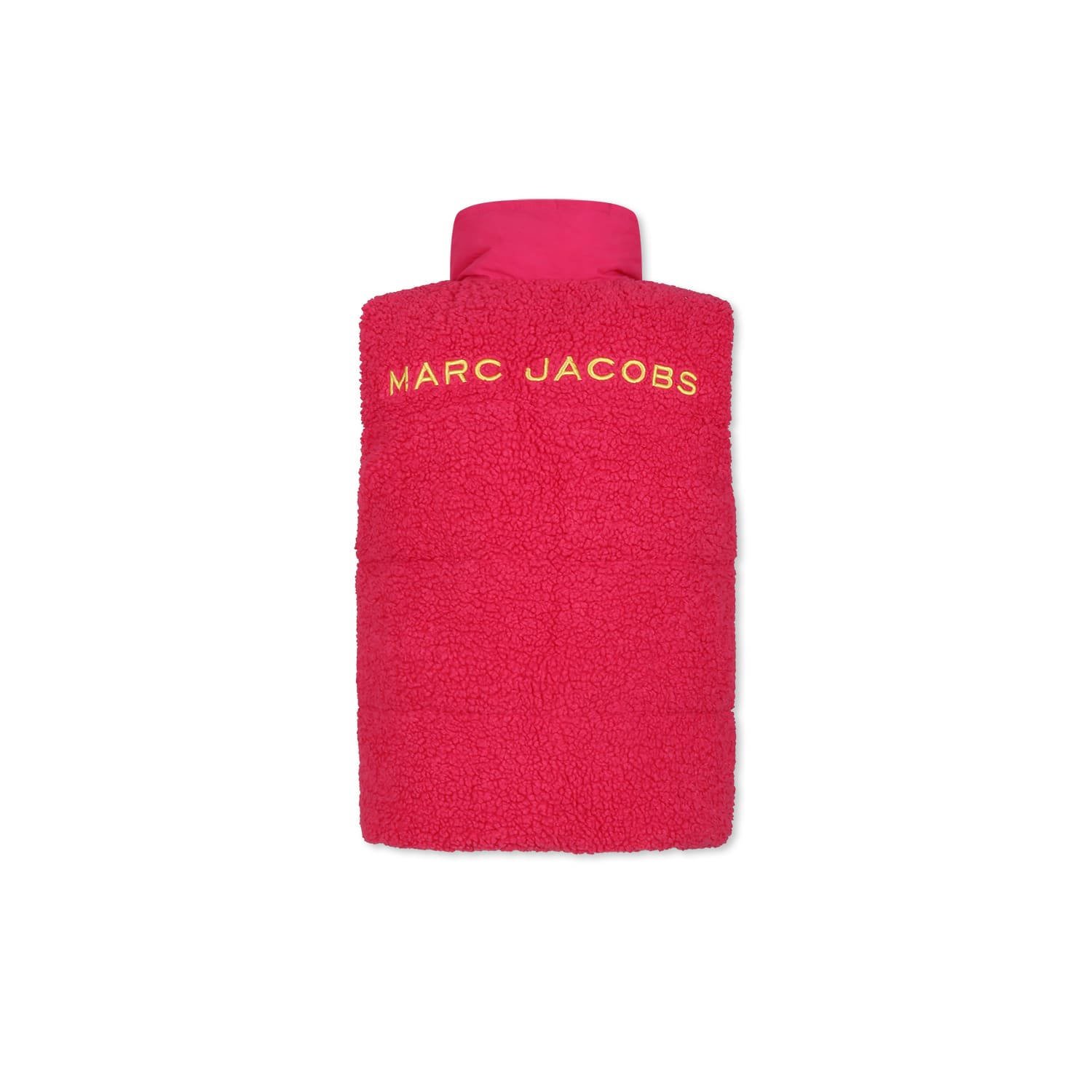 Marc Jacobs Pink Reversible Vest For Girl With Logo In Fuchsia