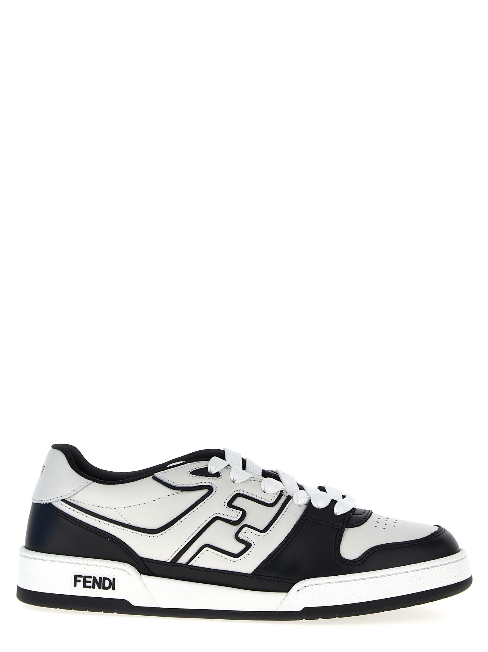 Shop Fendi Match Sneakers In White/black