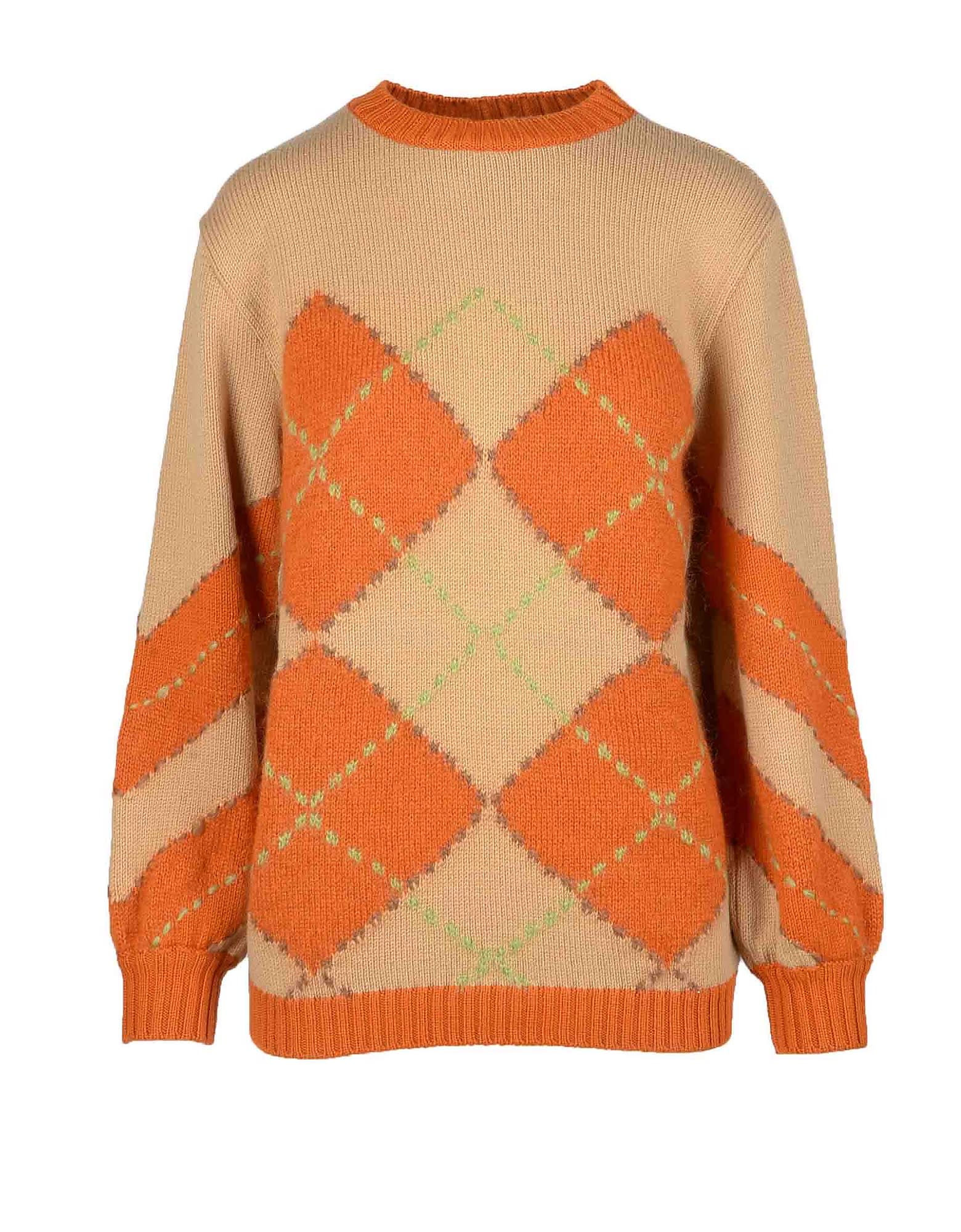 Alberta Ferretti Womens Orange Sweater