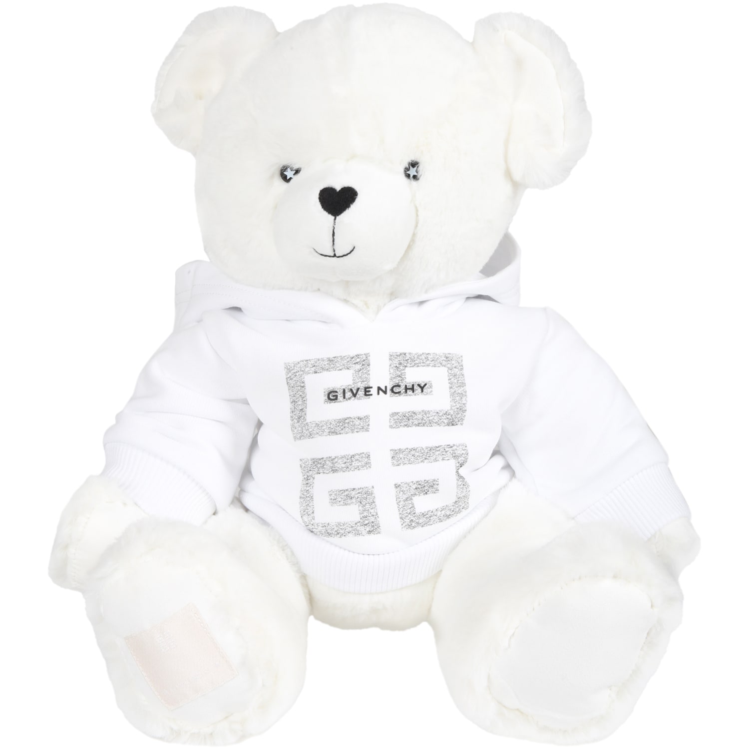 Givenchy White Teddy-bear For Babykids With Black Logo