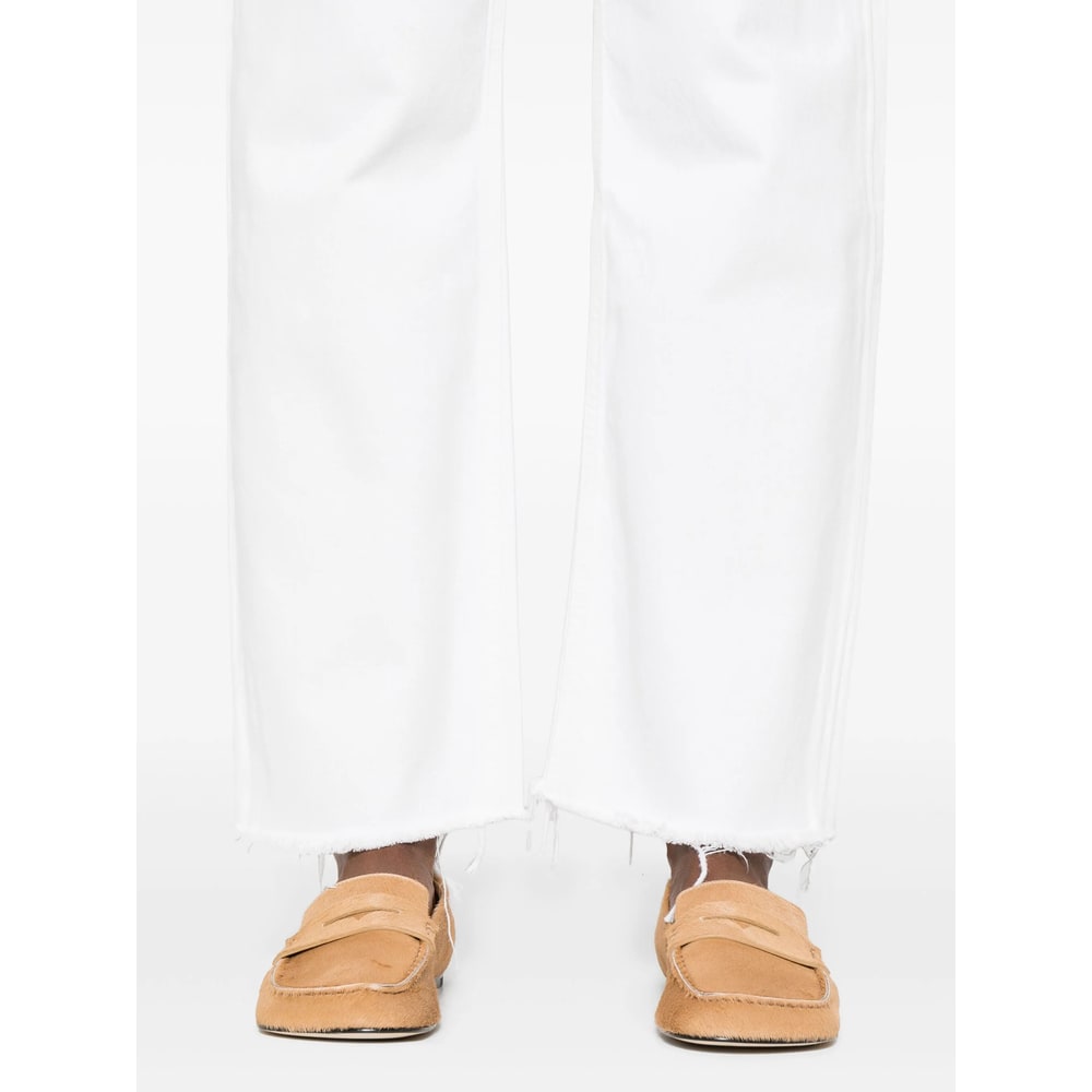 Agolde Dame Wide Leg Jeans In White