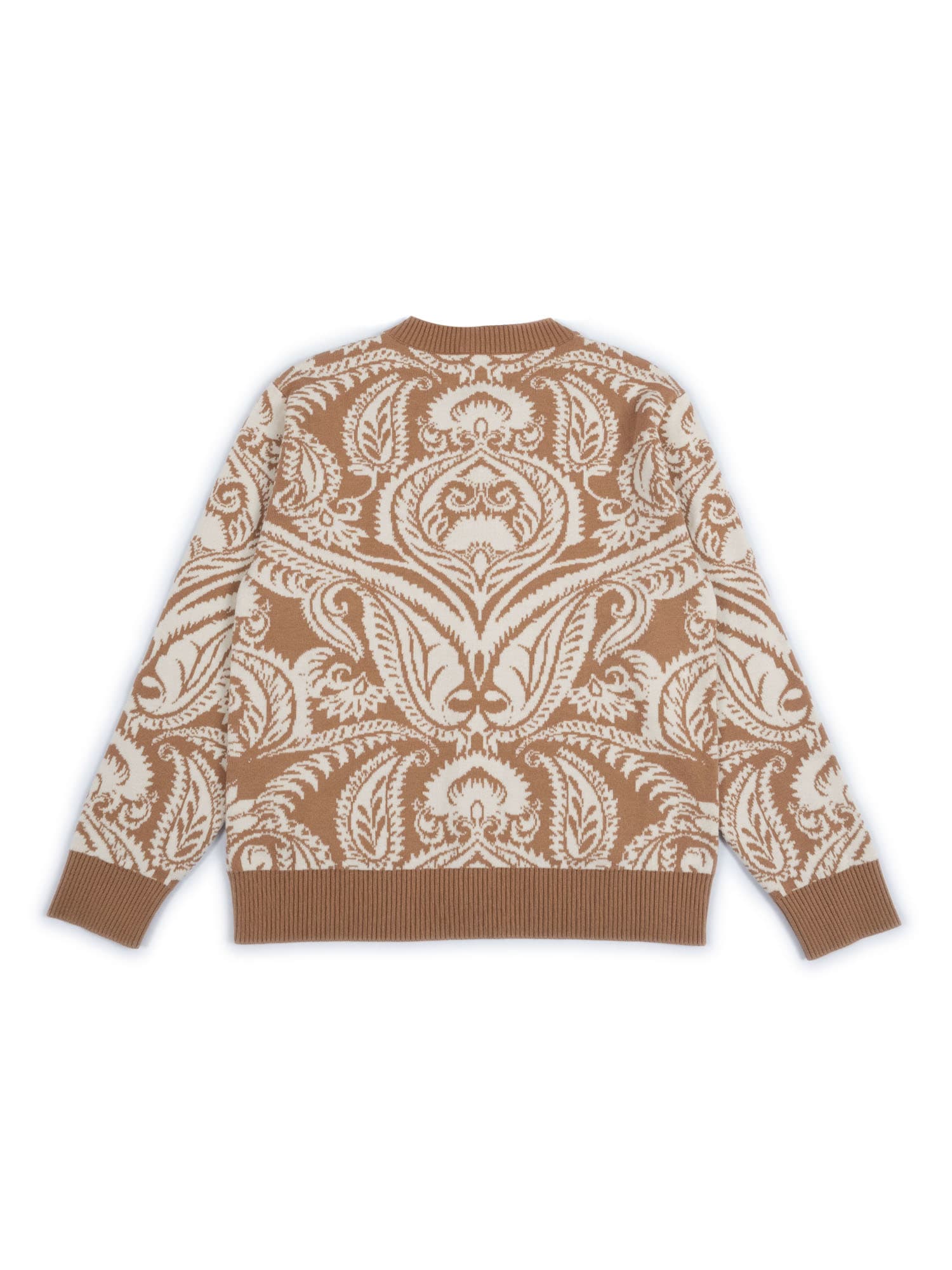 Etro Paisley-pattern Buttoned Cardigan In Brown