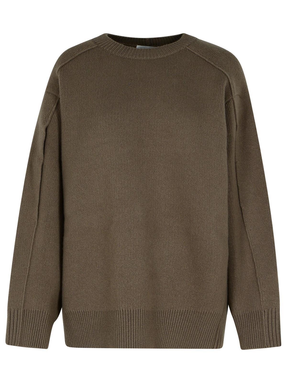 Shop Lanvin Ribbed Cuff Oversized Jumper In Verde