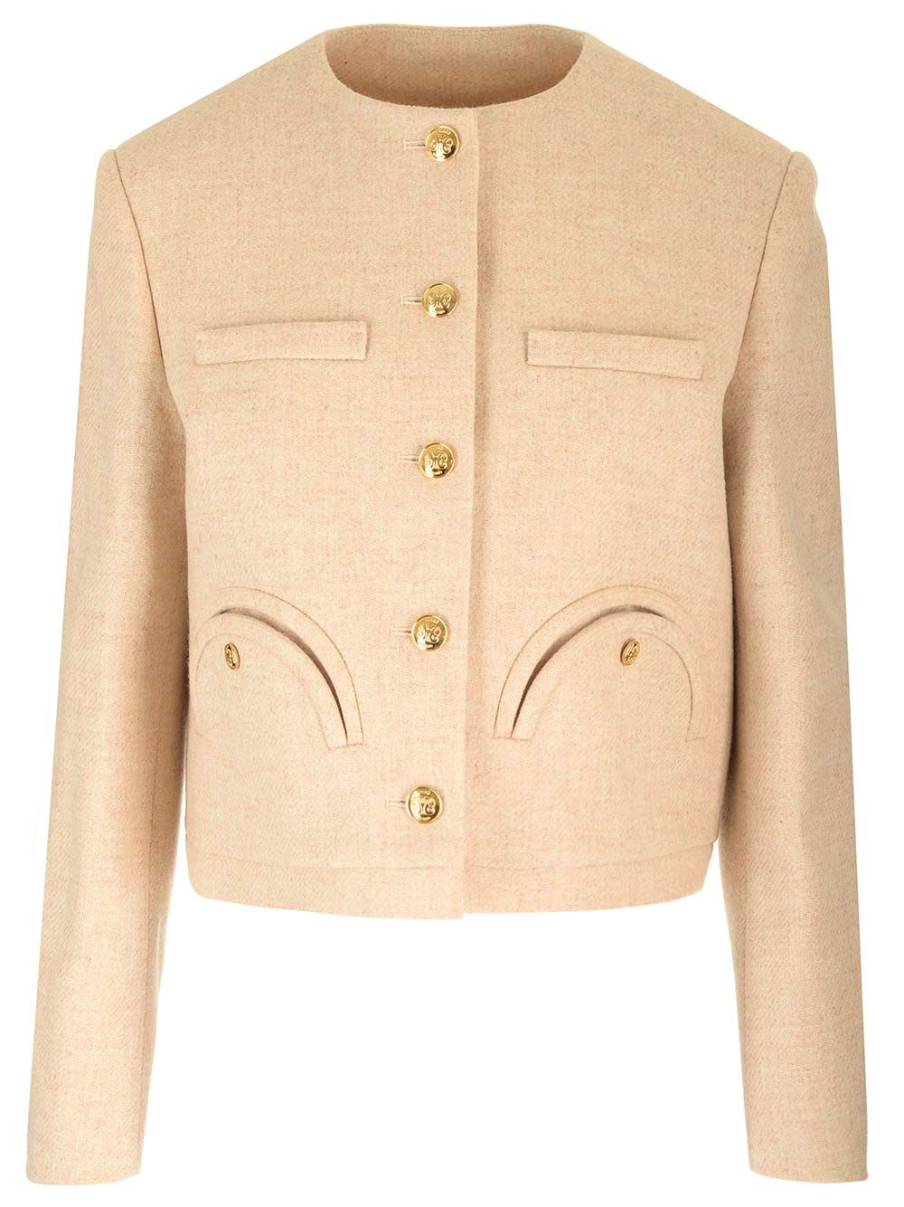 Shop Blazé Milano All Inn Shamo Bolero In Beige