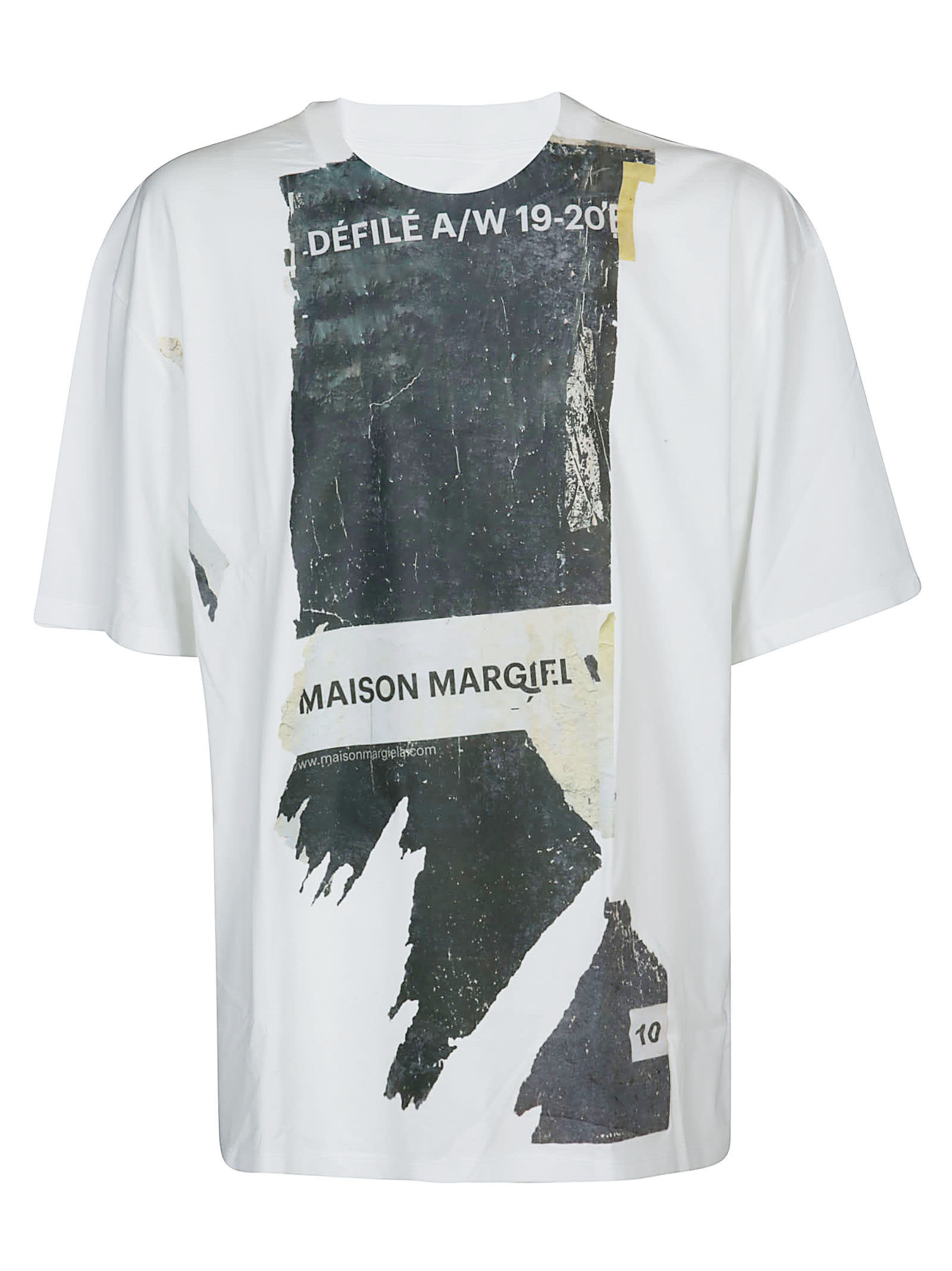 Maison Margiela Maison Margiela Oversized Printed T-shirt - White ...